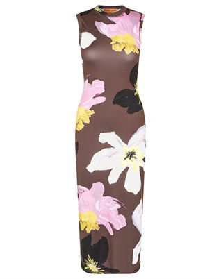 Elastic Tank Crewneck Kjole - Wild Flower